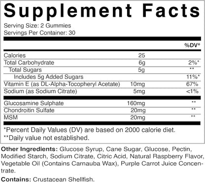 Vitamatic 2 Pack Glucosamine Chondroitin Gummies 60 Pectin