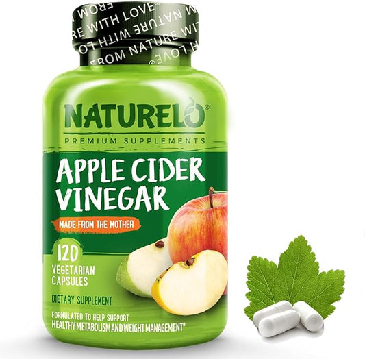 NATURELO Apple Cider Vinegar Capsules 120 Vegan