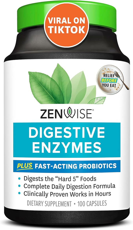 Zenwise Health Digestive Enzymes for Gut Health -100 CT
