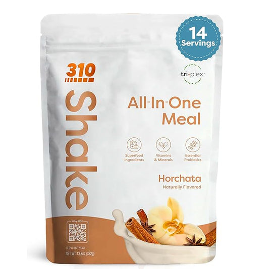310 Nutrition Meal Replacement Shake - Fiber-Rich Vegan Superfood Blend - Low Carb, Keto & Paleo Friendly, Gluten-Free, 26 Essential Vitamins & Minerals, Natural Sweeteners - Horchata, 14 Servings