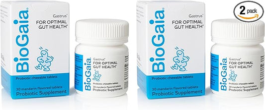 BioGaia Gastrus Gut Health Probiotic | Eases Abdominal Discomfort, Gas & Bloating | Promotes Regularity & a Healthy Gut | Contributes to a Balanced Microbiome | Backed by 30 Years of Research | 2-Pack
