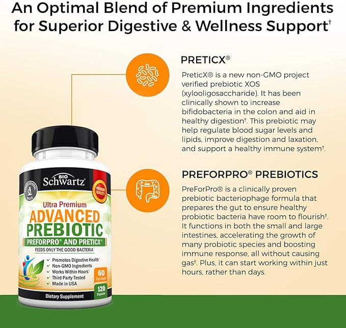 Prebiotics for Advanced Gut Health -120 Capsules