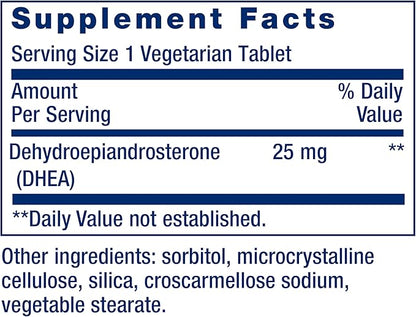 Life Extension DHEA 25 mg – For Hormone Balance, Immune Support, Sexual Health and Anti-Aging - Supports Memory & Mood - Non-GMO, Gluten-Free, Vegetarian - 100 Dissolve-In-Mouth Tablets