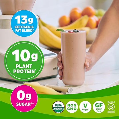 Orgain Organic Keto Vegan Protein Powder, Chocolate 10g Plant 0g Sugar*, 0.97lb