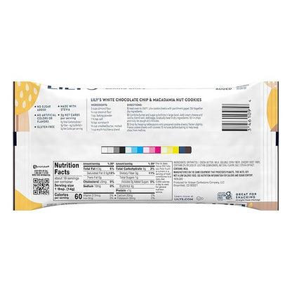 LILY'S White Chocolate Style No Sugar Added, Baking Chips Bag, 9 oz
