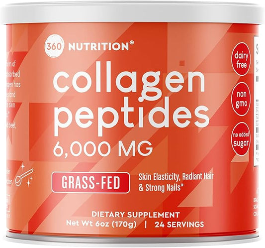 360 Nutrition Hydrolyzed Collagen Powder 6 Oz, 24 Servings