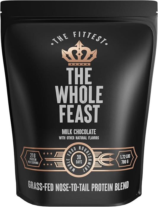 The Fittest Whole Feast Beef Protein Powder 14g Collagen, 21g Total
