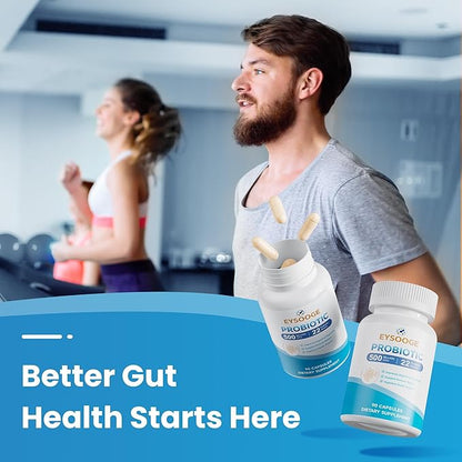 Probiotics for Women and Men, 500 Billion CFU, 22 Strains + Organic Prebiotics, Daily Probiotics for Digestive, Immune, & Gut Health - 90 Capsules