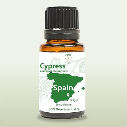 Cypress Essential Oil (15ml) - Direct from Essential Oils SL in Spain - Pure Essential Oil for Diffusers and Aromatherapy | 100% Pure Therapeutic Grade
