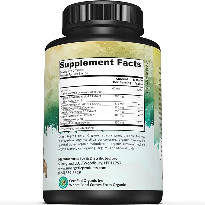 USDA Organic Immune Support Supplement – 90 Immune