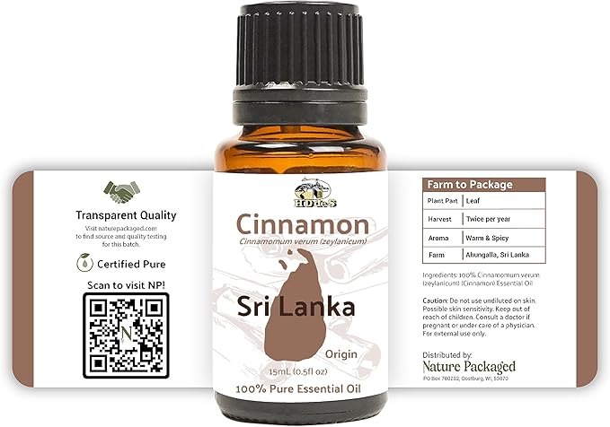 Cinnamon Oil - Direct from Farm in Sri Lanka - Bulk Essential Oils - for Diffuser-Aromatherapy Scented Oils (25LBS)