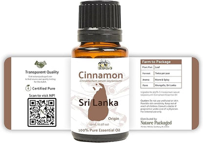 Cinnamon Oil - Direct from Farm in Sri Lanka - Bulk Essential Oils - for Diffuser-Aromatherapy Scented Oils (25LBS)