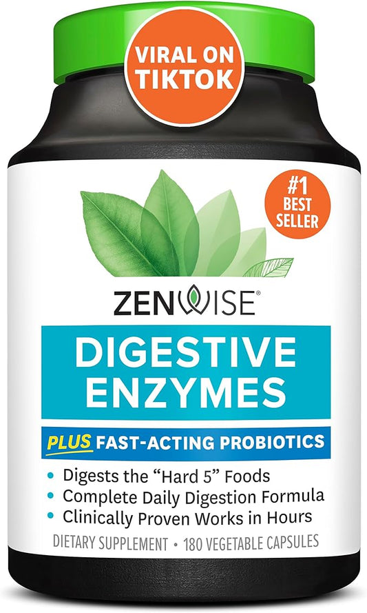 Zenwise Health Digestive Enzymes for Gut Health -180 CT
