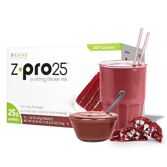 Z-Pro Red Velvet Protein Drink Mix 25g Protein 14 Packets