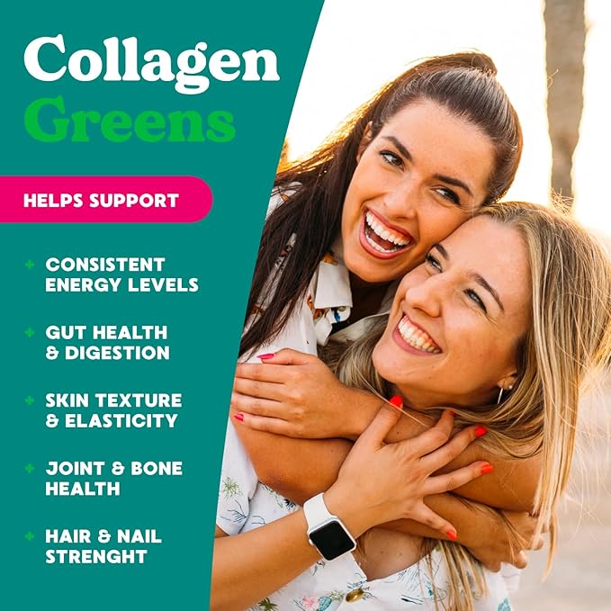 Simply Nature's Promise Blossom Nutrition - Daily Greens & Superfood Powder + Collagen + Probiotics for Women's Digestive Health & Bloating Relief. Help Your Health Bloom - 2 Month Supply