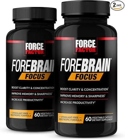 FORCE FACTOR Forebrain Focus Brain Booster, 120 Capsules,
