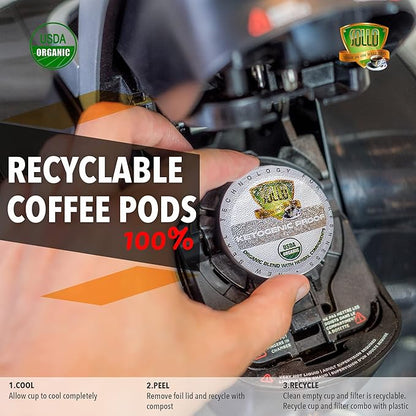 SOLLO KETO Dark Roast Infused Coffee Pods, 0 g CARBS, Coconut MCT Oil, Compatible With 2.0 K-Cup Keurig Brewers, 24 Ct
