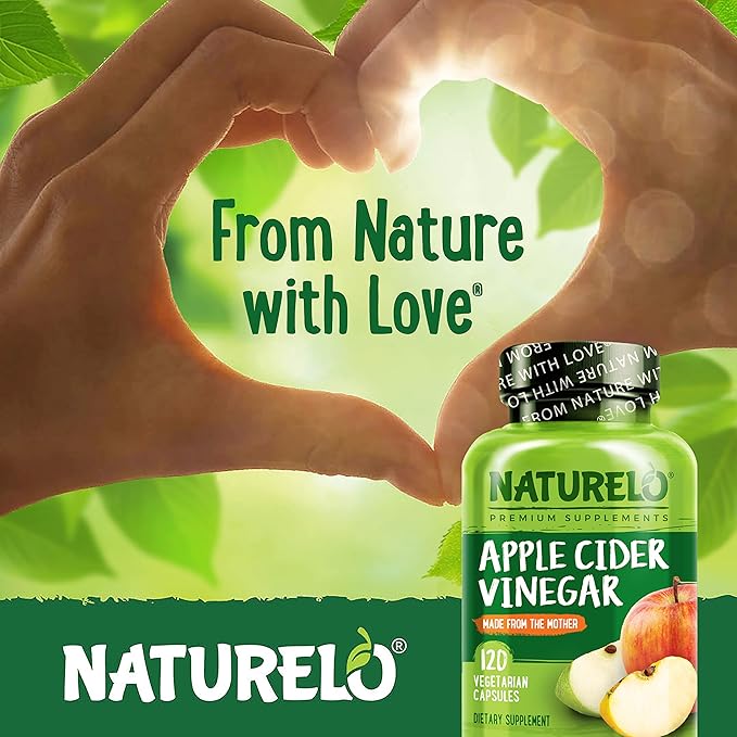 NATURELO Apple Cider Vinegar Capsules 120 Vegan