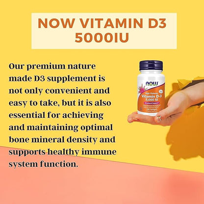Worldwide Nutrition Now Supplements Vitamin D3 5000 IU 240 Count
