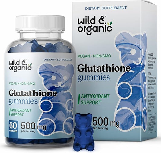 Wild & Organic L Glutathione Gummies 500mg for 60 Liver