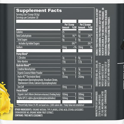 Pre Workout Powder Energy Drink Non-Stim 30 Serving