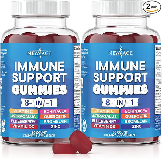 8 in 1 Immune Support Booster 50mg, Vitamin 5000 IU, B6, Elderberry (8 in 1 Gummies 2))