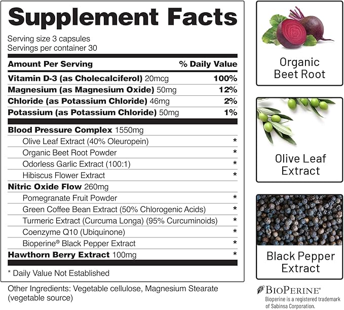 Snap Supplements Heart Health Supplements and 90 Capsules