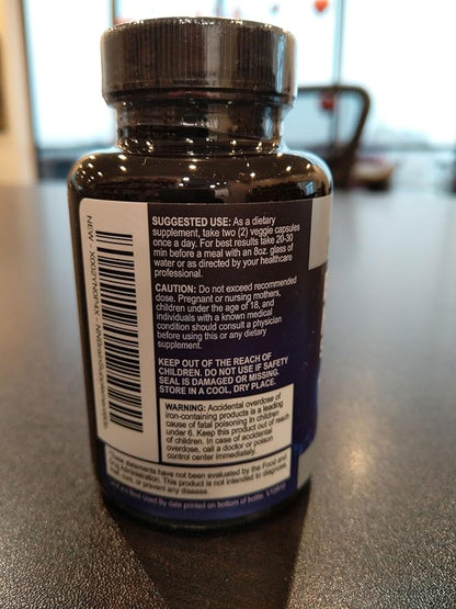 Brain Supplements for Memory and Focus - 40 Nootropics & Vitamins to Support for Alertness, Clarity & Concentration, Brain Health, B6, B12, Phosphatidylserine - 60 Capsules