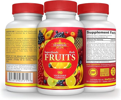Vegetarian Balance of Superfoods Reds Fruits 90 Fruits, 90 Veggies