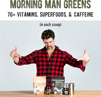 Best Tasting Greens Probiotic Superfood Mix, 95mg Caffeine, Kick Start Your Morning, 75+ Vitamins, Green Tea & Coffee Extracts, Digestive Enzymes, Gluten Free, Vegan, Energy, Gut Health, 30 Servings