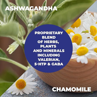 Stress Relief Supplement with 5HTP, Ashwagandha, 60 Capsules