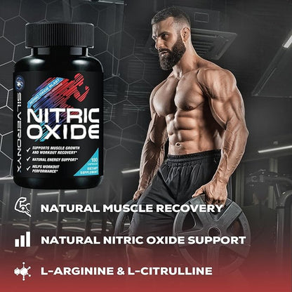 Extra Strength Nitric Oxide Supplement L 3X Strength 180 Capsules