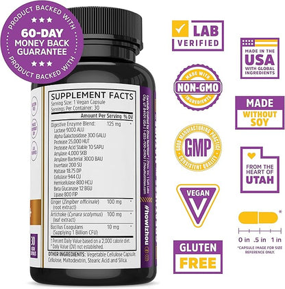 Zhou Nutrition Bloat Blast+ Digestive Enzymes 30 Servings