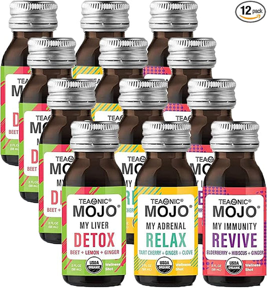TEAONIC Wellness Shots 12 Pack, 2 Fl.