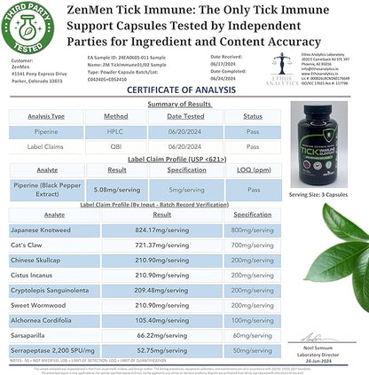 Tick Immune Support Supplement 90 Vegan