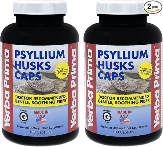 Yerba Prima Psyllium Husk Caps 180 Capsules 2) -