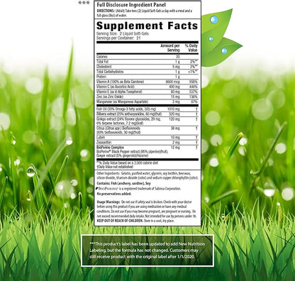 Irwin Naturals Vision Sharp Multi-Nutrient Eye Omega-3s - 42 Liquid