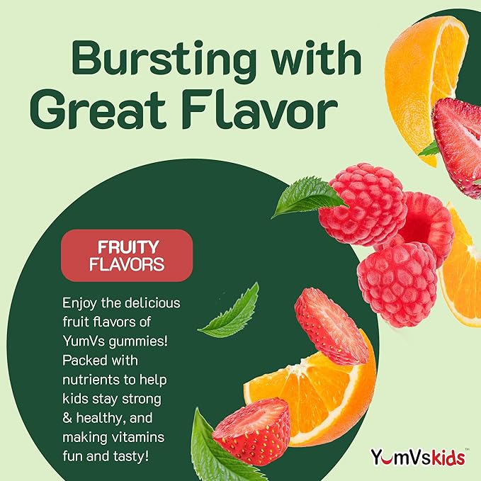 YumVs Kids Multivitamin Gummies 12 Minerals D3 E B6 B12 B12 - (60 Count)