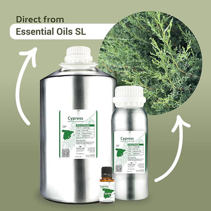 Cypress Essential Oil (15ml) - Direct from Essential Oils SL in Spain - Pure Essential Oil for Diffusers and Aromatherapy | 100% Pure Therapeutic Grade