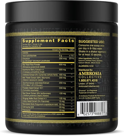 Ambrosia Nektar - Superfood Powder | Complete Health Supplement | Organ Support - Liver, Kidney Health | 30 Servings (Apple Symphony)