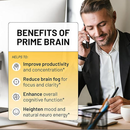 Prime Brain Supplement B12 & 60 Vegan