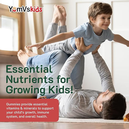 YumVs Kids Multivitamin Gummies 12 Minerals D3 E B6 B12 B12 - (60 Count)