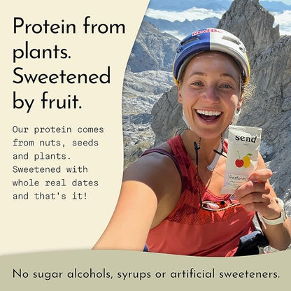 Send Bars Plant-Based Vegan Healthy Protein Bars, With Greens (Peanut Cacao Crunch, 8 Bars) – Increase Your Focus, Tolerance For Stress & Physical Output With Organic Ingredients