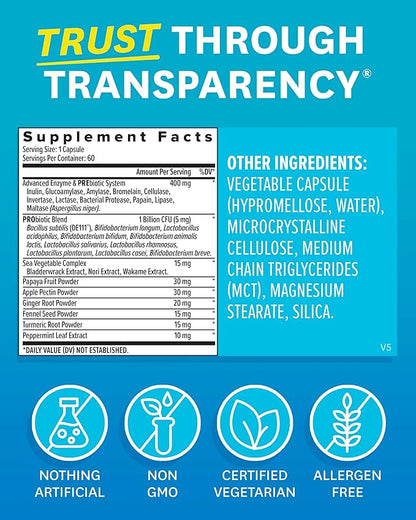 Zenwise Health Digestive Enzymes for Gut Health -60 CT