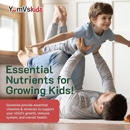YumVs Kids Multivitamin Gummies 12 Minerals D3 E B6 B12 B12 - (120 Count)