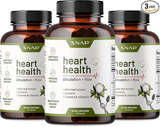 Snap Supplements Heart Health Supplements and 270 Capsules