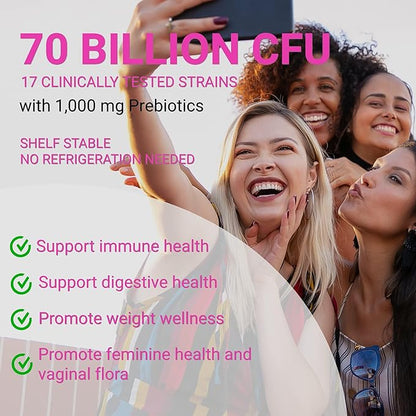 UpNourish Prebiotics, Probiotics and Caviar Colalgen for Women's Digestive & Weight Wellness, Skin Radiance, Joint Mobility, Feminine Health with Cranberry Extract & D-Mannose, 30 Fast-melt Packets