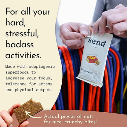 Send Bars Plant-Based Vegan Healthy Protein Bars, With Greens (Banana Bread, 8 Bars) – Increase Your Focus, Tolerance For Stress & Physical Output With Organic Ingredients