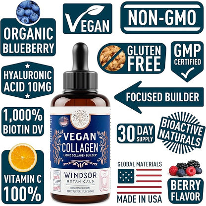 Vegan Collagen Builder Liquid Supplement 60ml, 30 30 Day