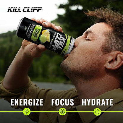 KILL CLIFF Energy & Recovery Drink | Electrolytes & B Vitamins | Natural, Clean Energy Drink | Zero Sugar | Keto | 12 Pack (Lemon Lime Lightning),12 Fl Oz (Pack of 12)